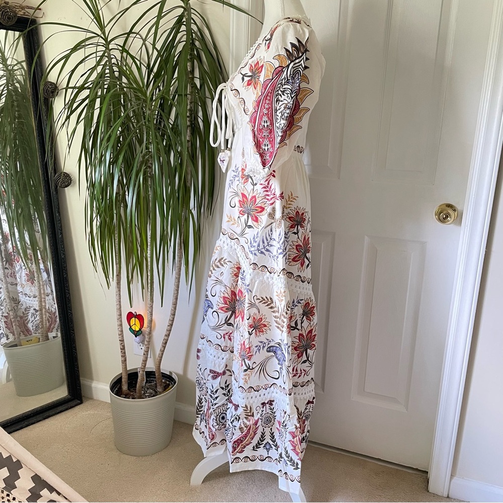 Farm Rio Boho Glam Floral Maxi Dress XS NWT - Picture 11 of 16